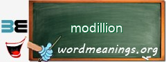 WordMeaning blackboard for modillion